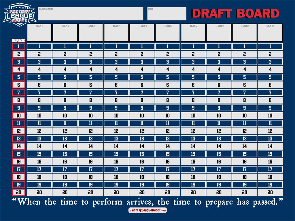 fantasy football draft board